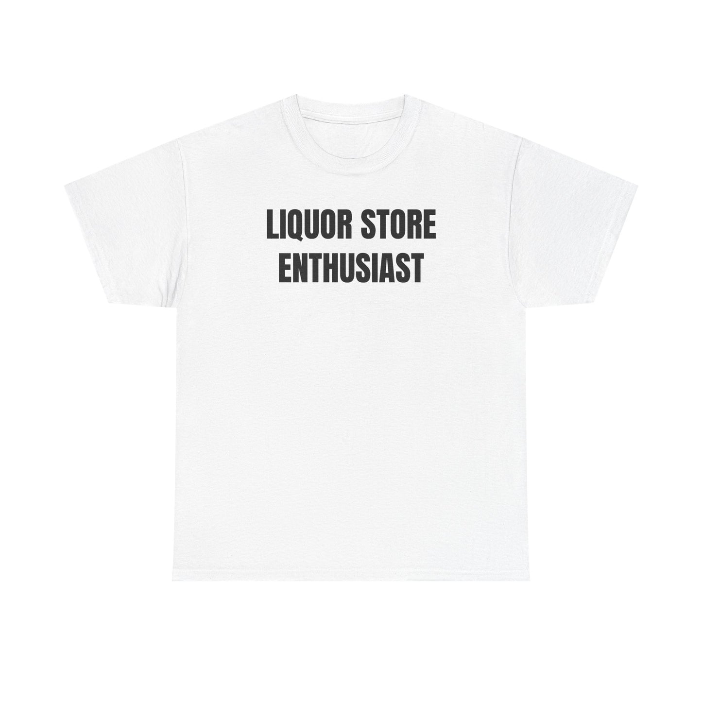 Liquor Store Enthusiast Unisex Heavy Cotton Tee - Funny Shirt - Joke - Gift for Men and Women