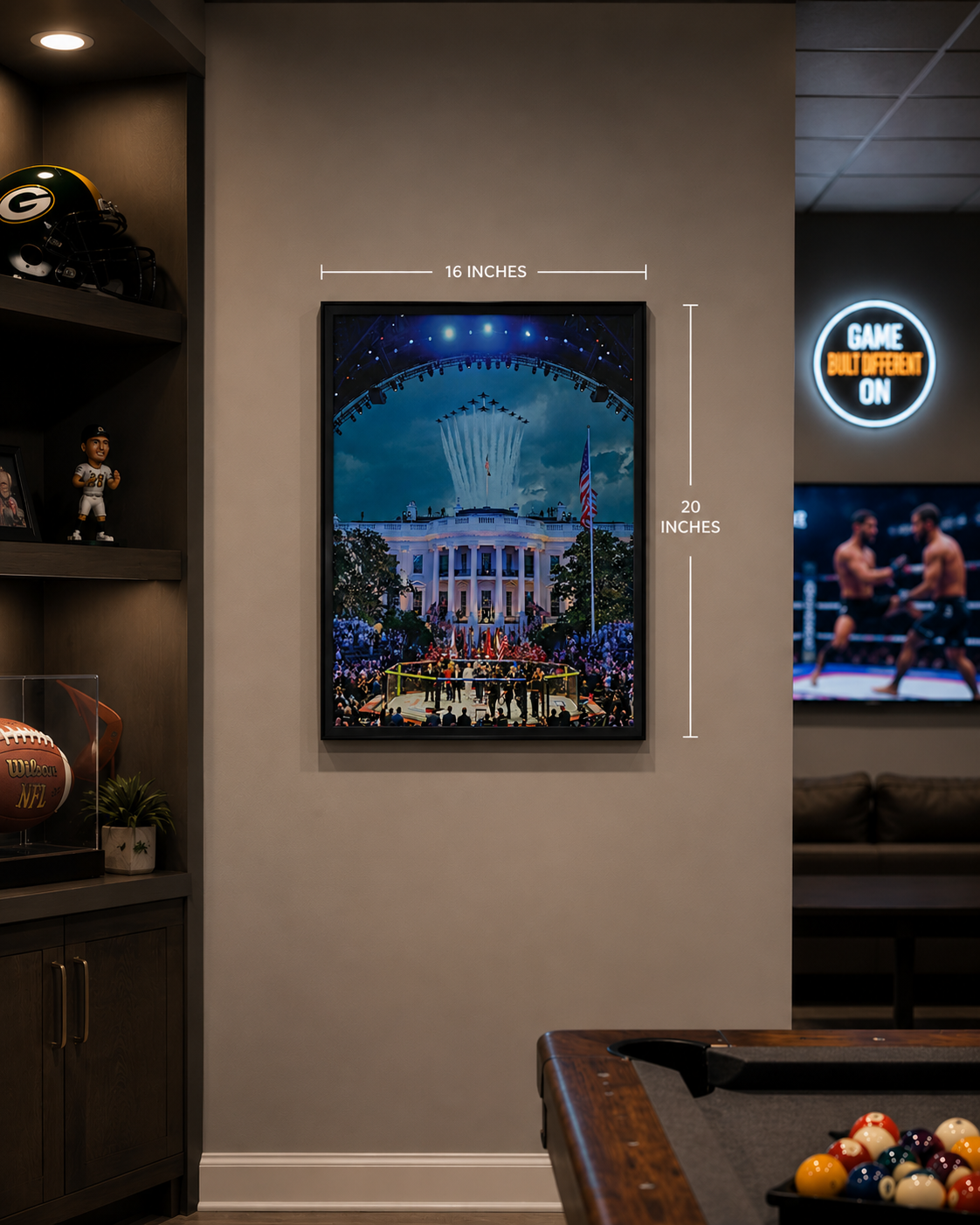 White House Flyover MMA Vertical Matte Poster - Frame Not Included