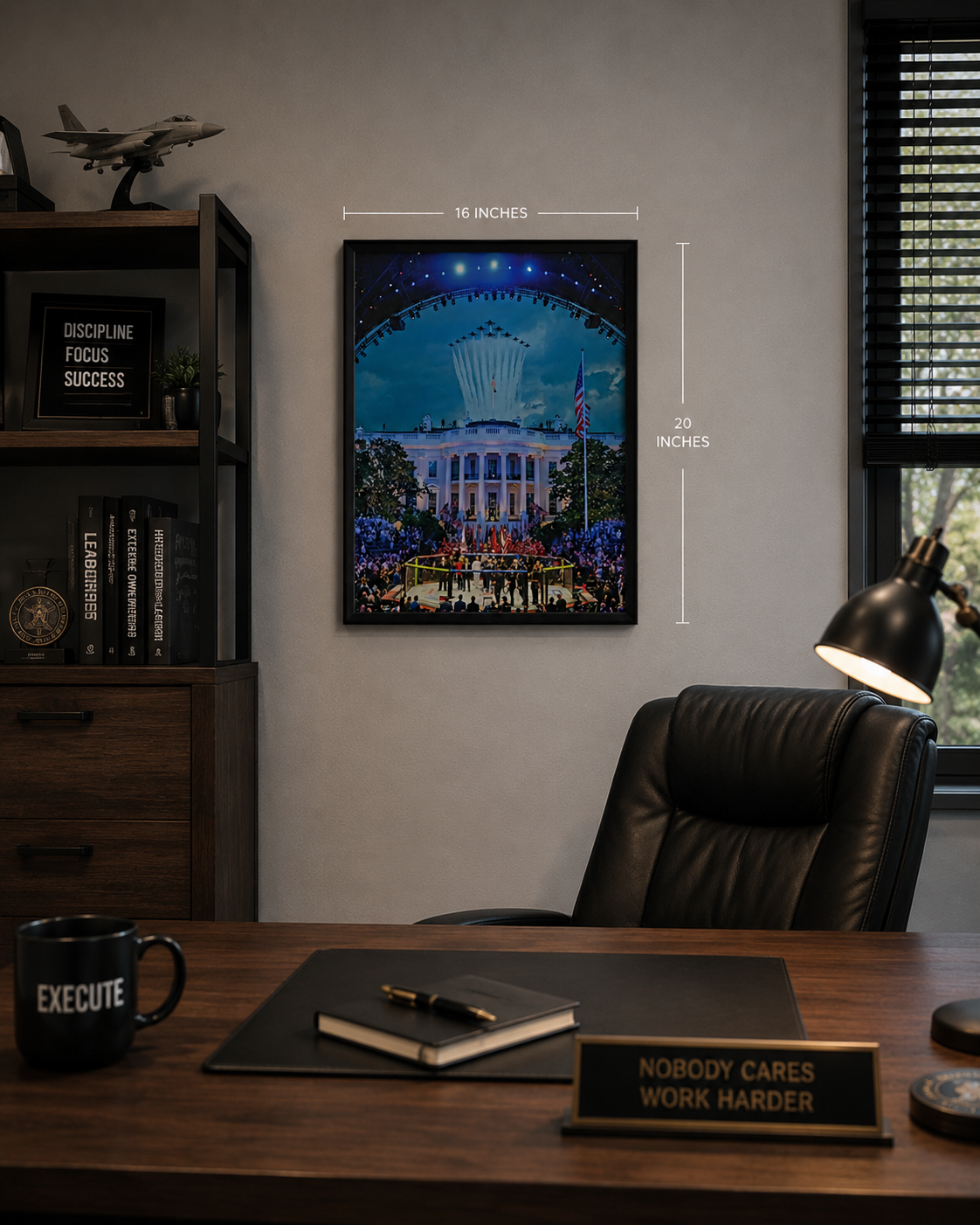 White House Flyover MMA Vertical Matte Poster - Frame Not Included