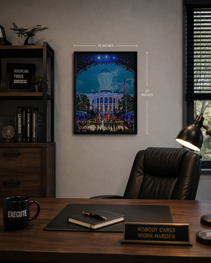 White House Flyover MMA Vertical Matte Poster - Frame Not Included