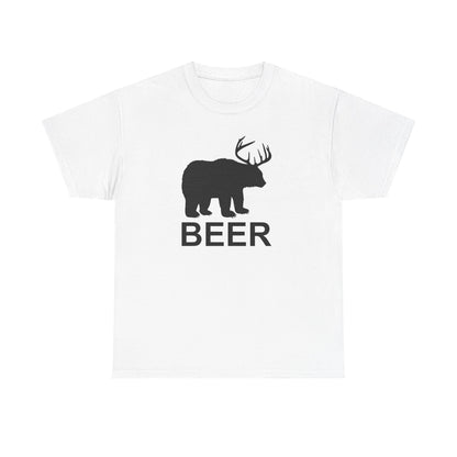 Bear and Deer Make Beer Unisex Heavy Cotton Tee