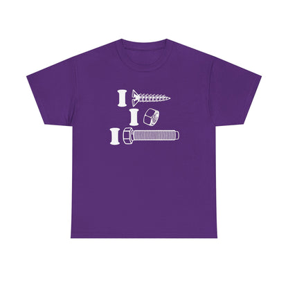 I Screw I Nut I Bolt Unisex Heavy Cotton Tee