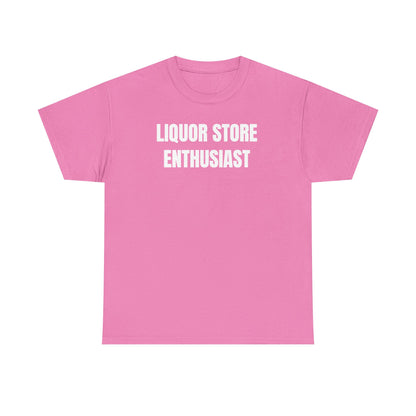 Liquor Store Enthusiast Unisex Heavy Cotton Tee - Funny Shirt - Joke - Gift for Men and Women