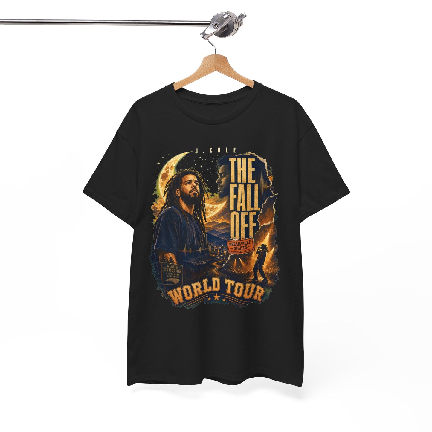 The Fall off World Tour J Cole Unisex Heavy Cotton Tee