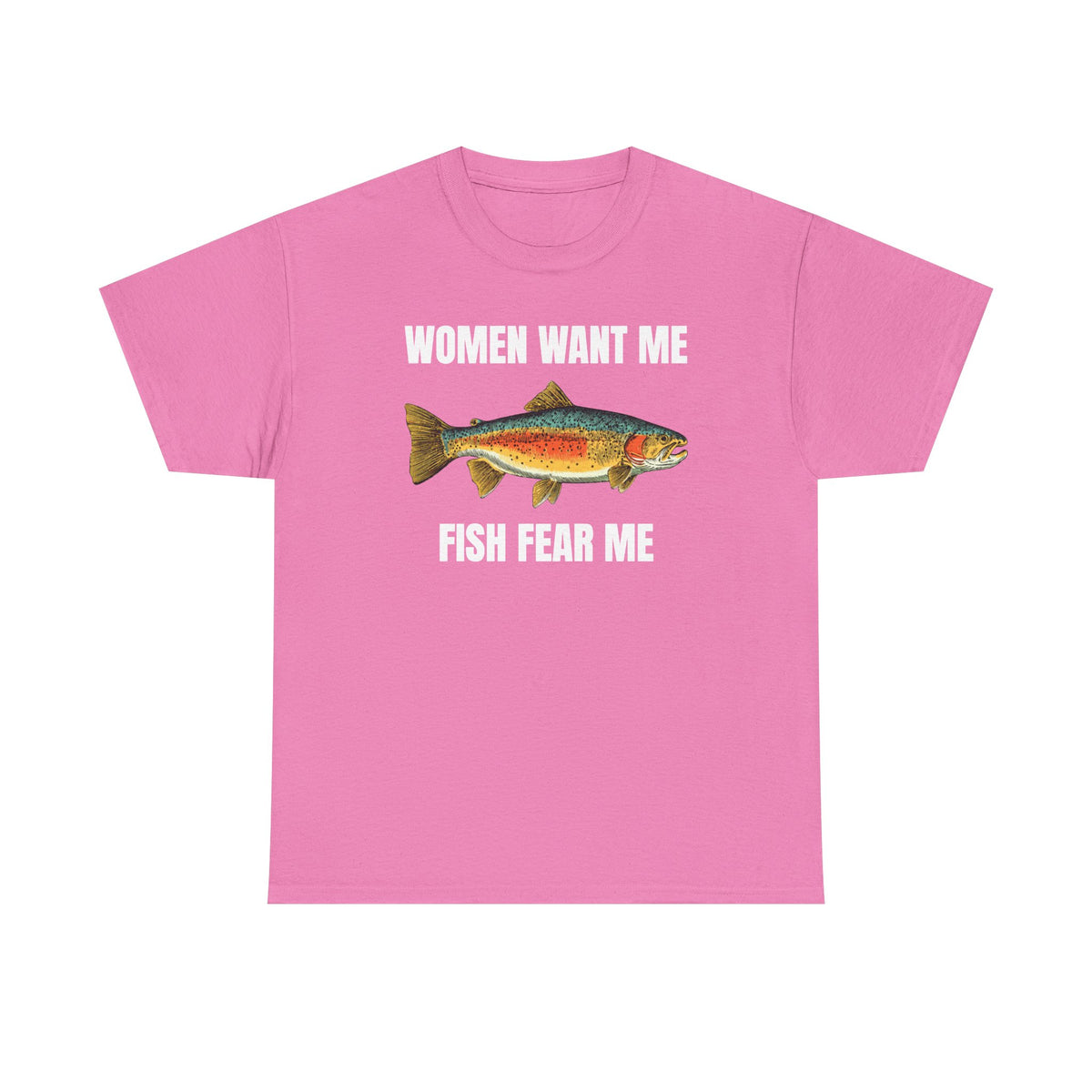 Women Want Me Fish Fear Me Unisex Heavy Cotton Tee