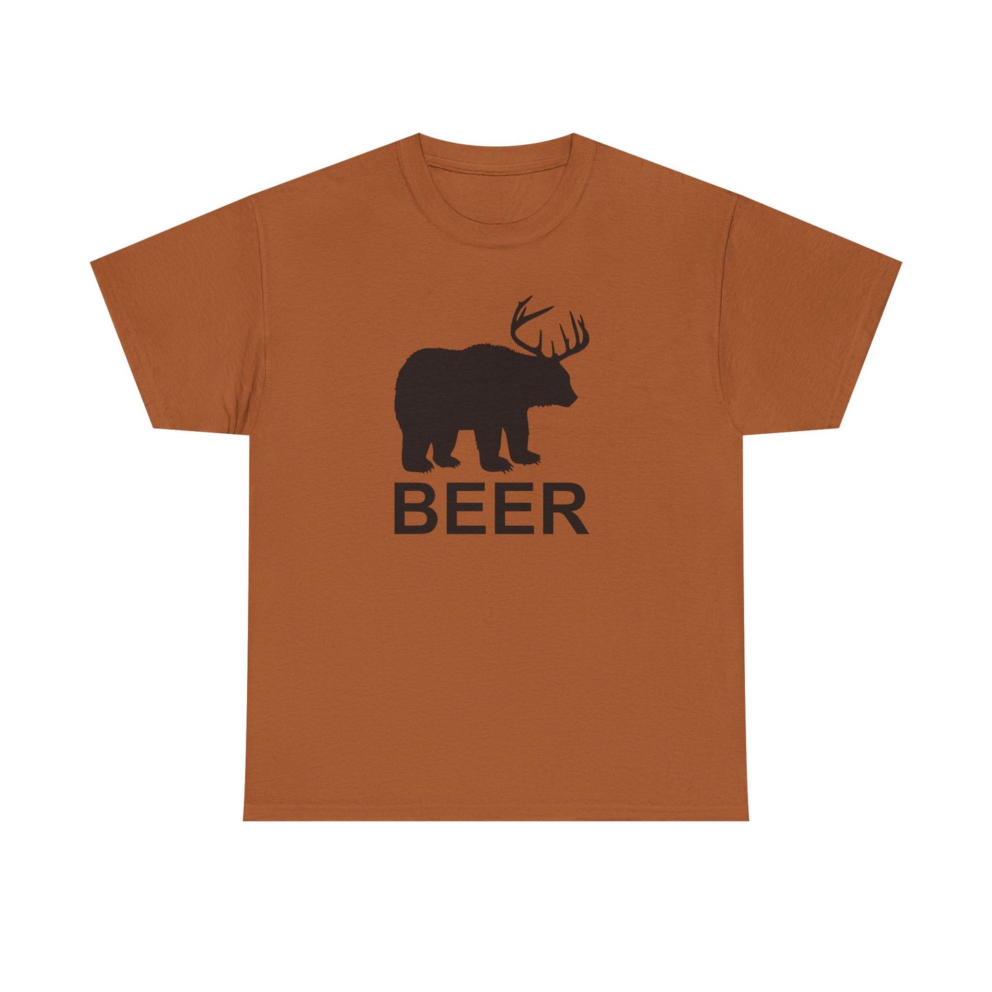 Bear and Deer Make Beer Unisex Heavy Cotton Tee