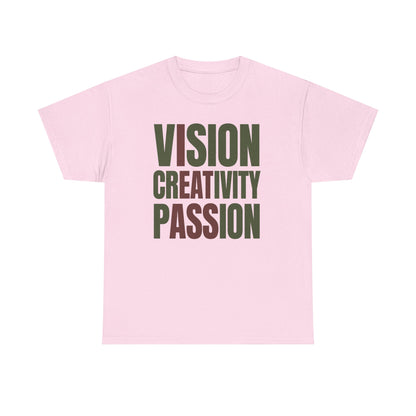 Vision Creativity Passion Color Blind Gift Unisex Heavy Cotton Tee
