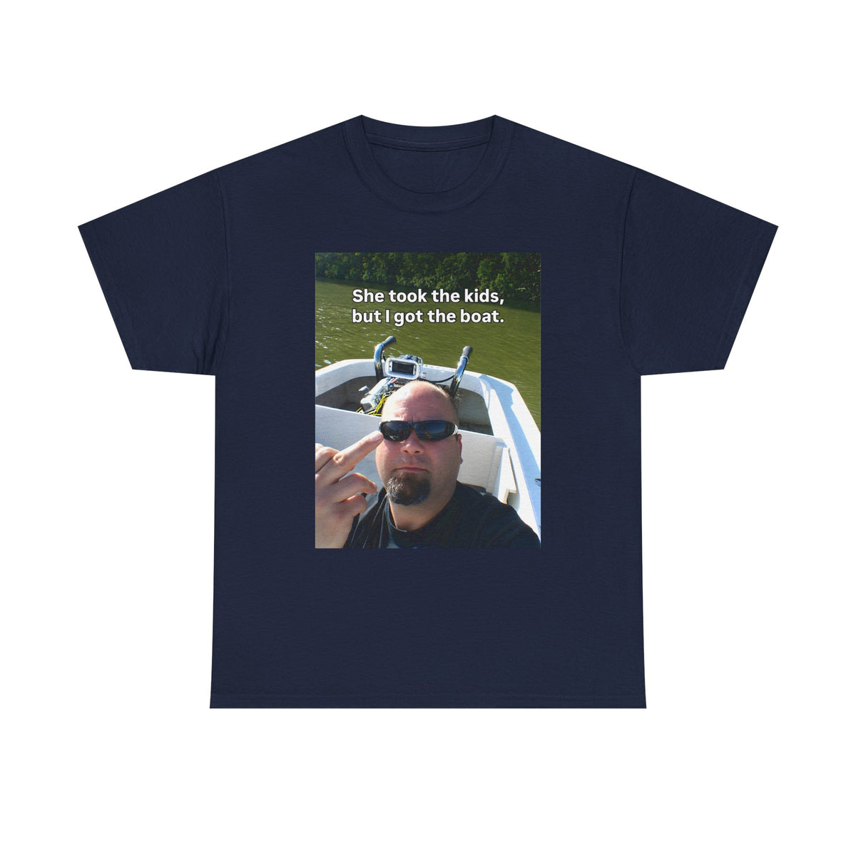 She Took The Kids But I Got The Boat Unisex Heavy Cotton Tee