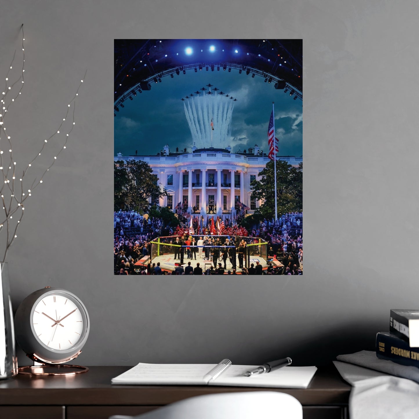 White House Flyover MMA Vertical Matte Poster - Frame Not Included