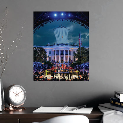 White House Flyover MMA Vertical Matte Poster - Frame Not Included