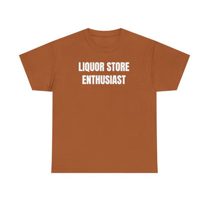 Liquor Store Enthusiast Unisex Heavy Cotton Tee - Funny Shirt - Joke - Gift for Men and Women