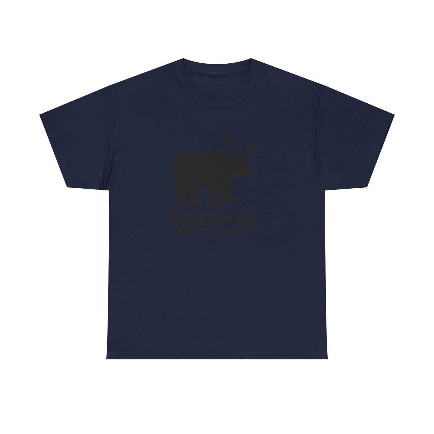 Bear and Deer Make Beer Unisex Heavy Cotton Tee