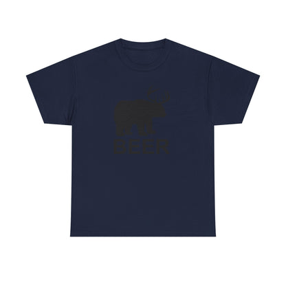 Bear and Deer Make Beer Unisex Heavy Cotton Tee