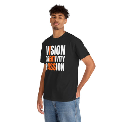 Vision Creativity Passion Unisex Heavy Cotton Tee
