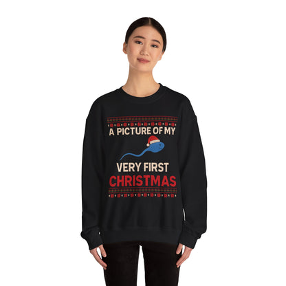 A Picture Of My Very First Christmas Sperm Unisex Heavy Blend™ Crewneck Sweatshirt