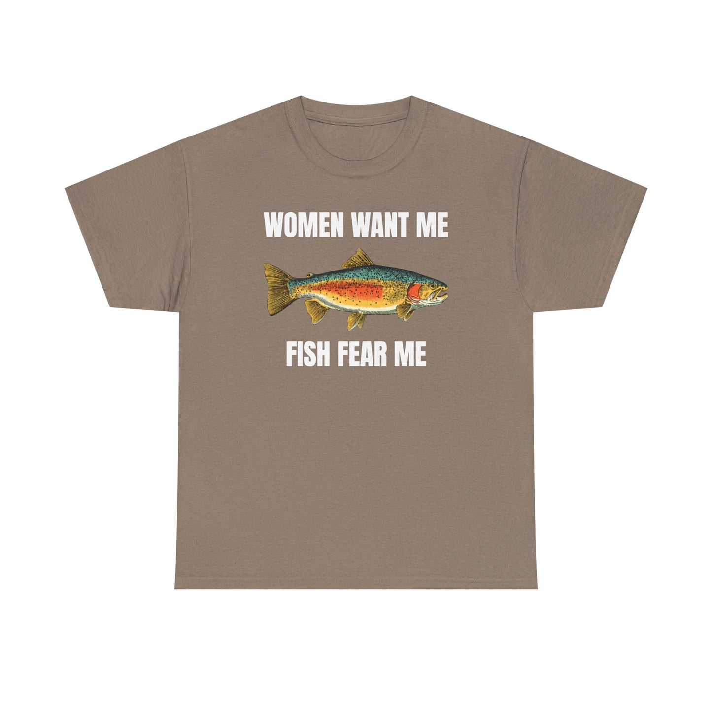 Women Want Me Fish Fear Me Unisex Heavy Cotton Tee