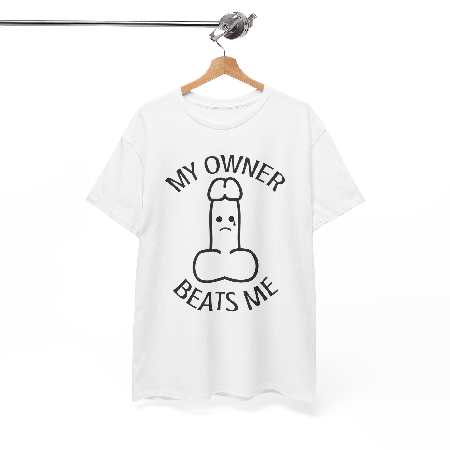 My Owner Beats Me Unisex Heavy Cotton Tee