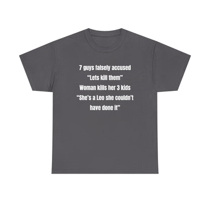 7 Guys Falsely Accused Jane Doe Unisex Heavy Cotton Tee