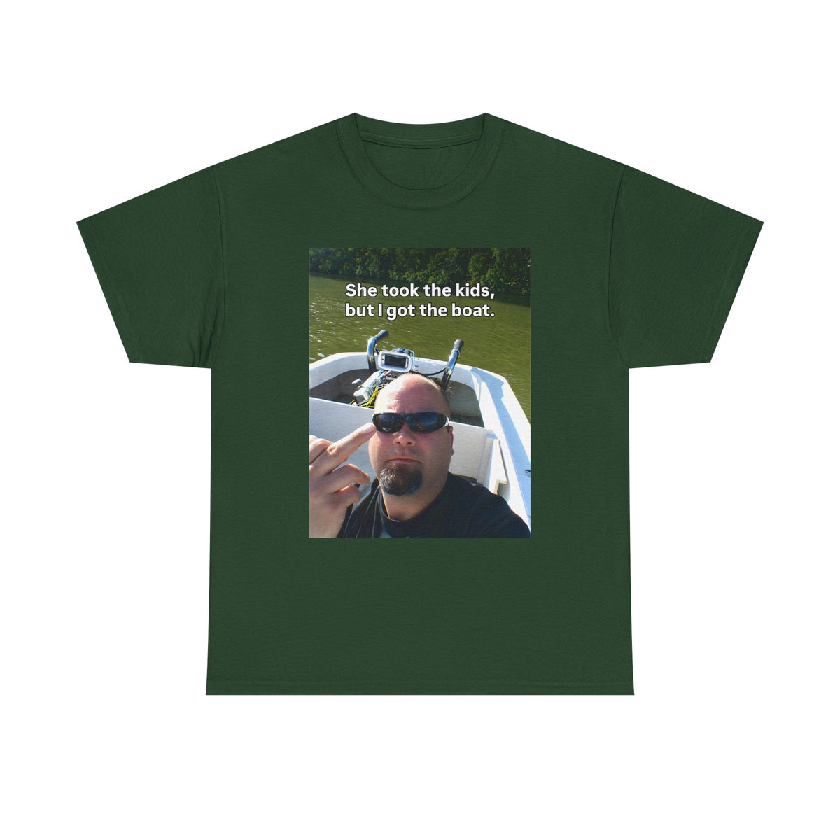 She Took The Kids But I Got The Boat Unisex Heavy Cotton Tee