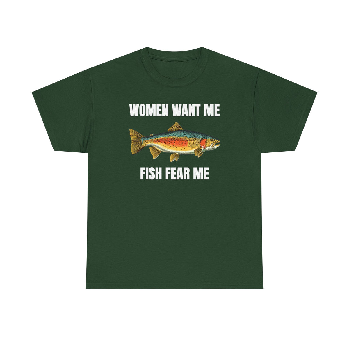 Women Want Me Fish Fear Me Unisex Heavy Cotton Tee
