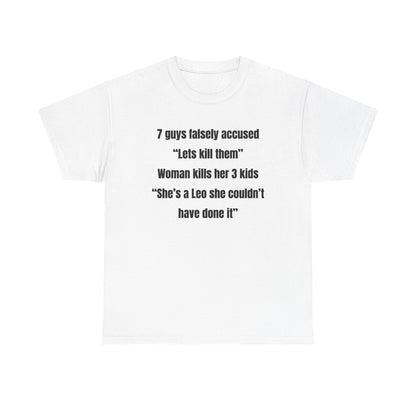 7 Guys Falsely Accused Jane Doe Unisex Heavy Cotton Tee