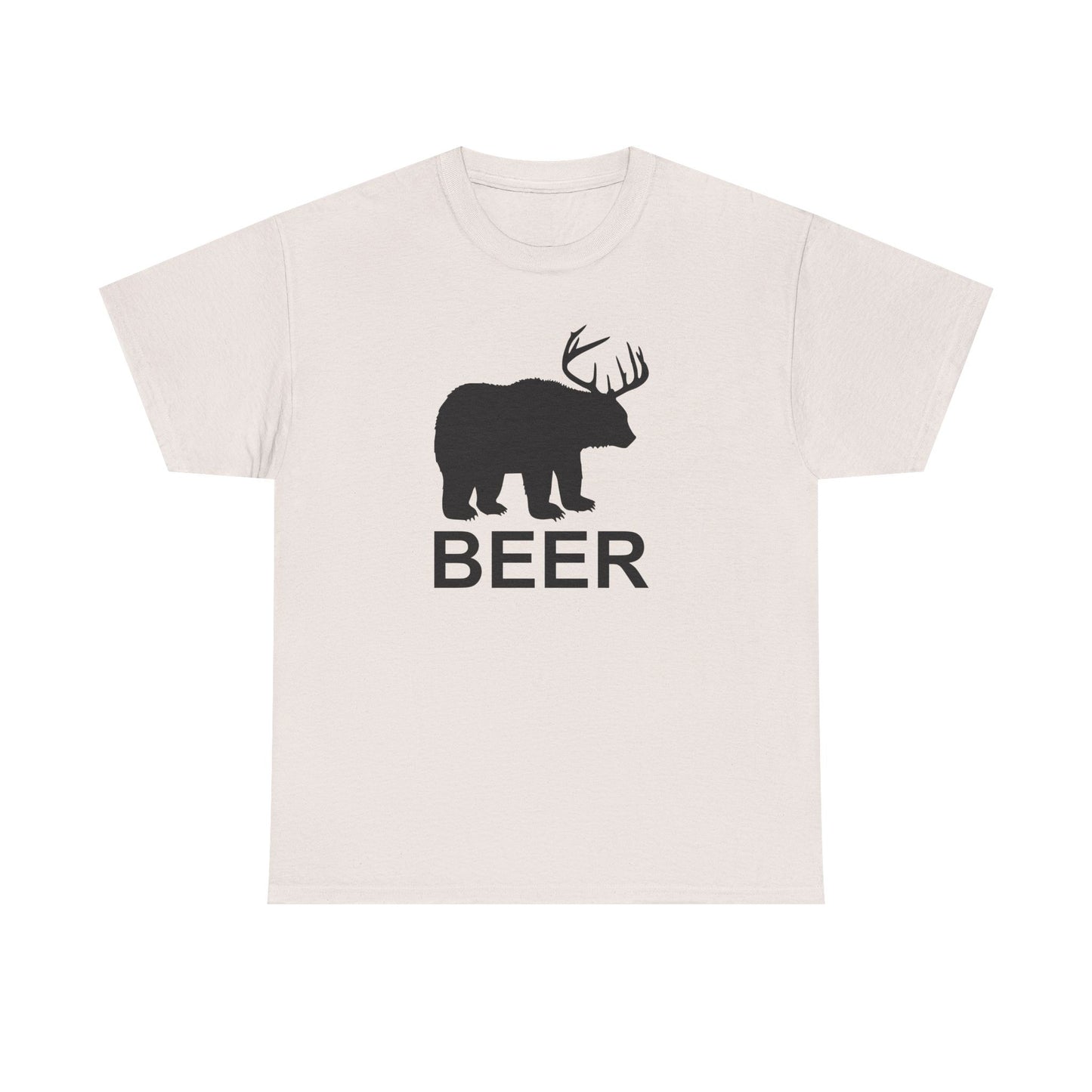 Bear and Deer Make Beer Unisex Heavy Cotton Tee