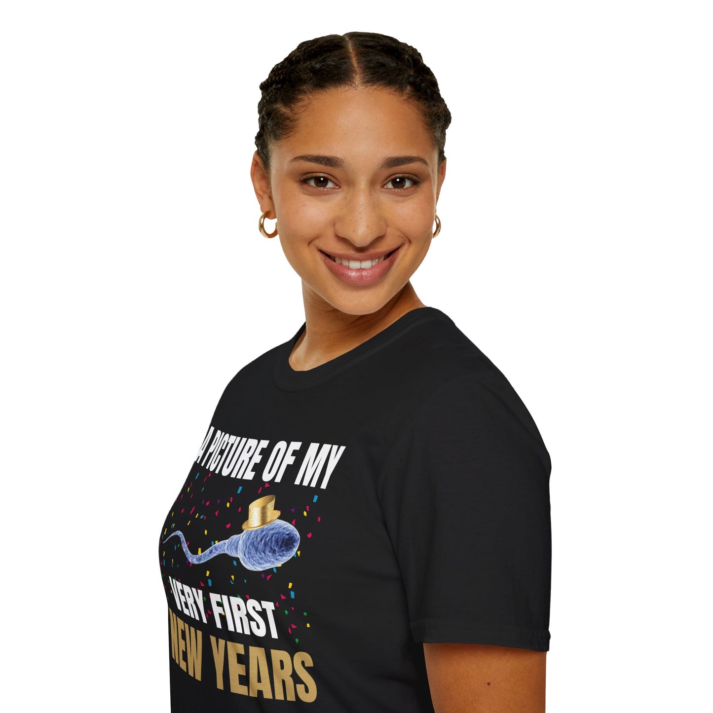 A Picture Of My Very First New Years Sperm Unisex Softstyle T Shirt
