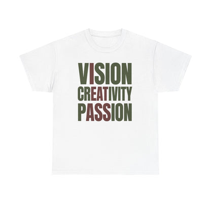 Vision Creativity Passion Color Blind Gift Unisex Heavy Cotton Tee