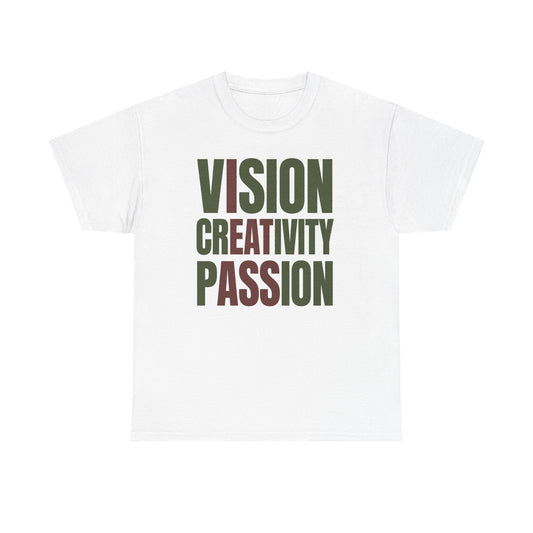 Vision Creativity Passion Color Blind Gift Unisex Heavy Cotton Tee