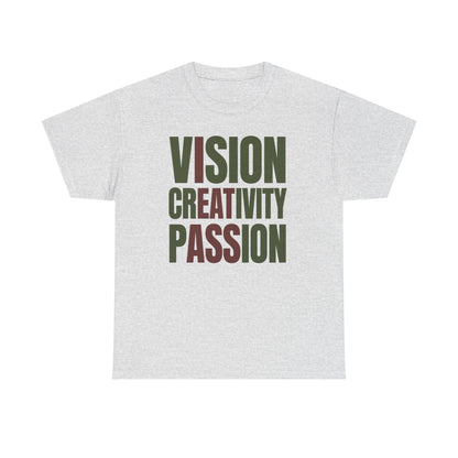 Vision Creativity Passion Color Blind Gift Unisex Heavy Cotton Tee