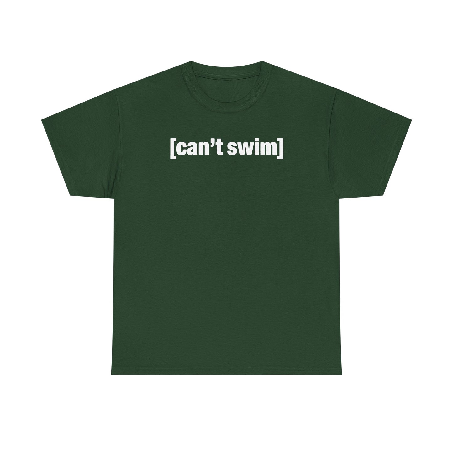 Can't Swim Unisex Heavy Cotton Tee - Funny Shirt - TV - Gift for Men and Women