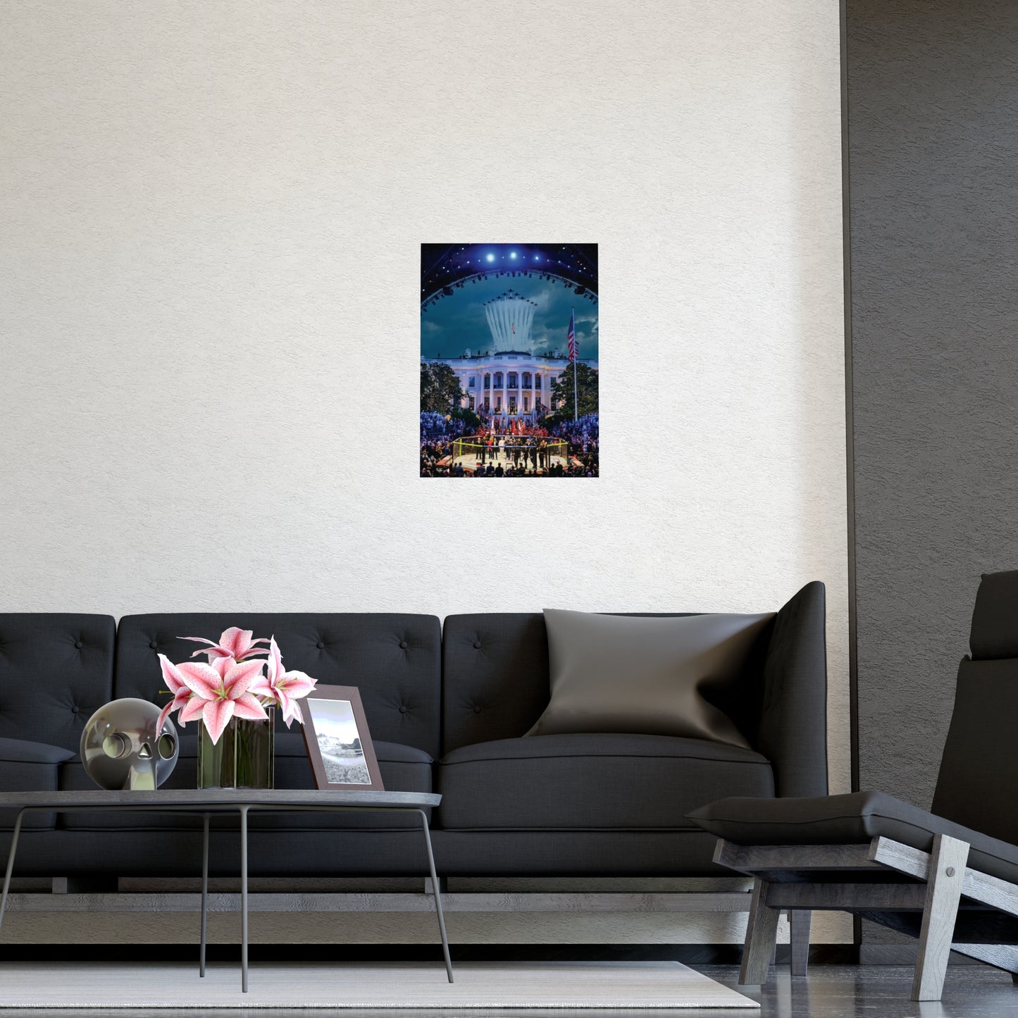 White House Flyover MMA Vertical Matte Poster - Frame Not Included