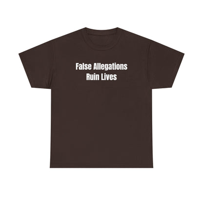 False Allegations Ruin Lives Unisex Heavy Cotton Tee
