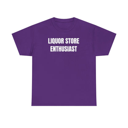 Liquor Store Enthusiast Unisex Heavy Cotton Tee - Funny Shirt - Joke - Gift for Men and Women