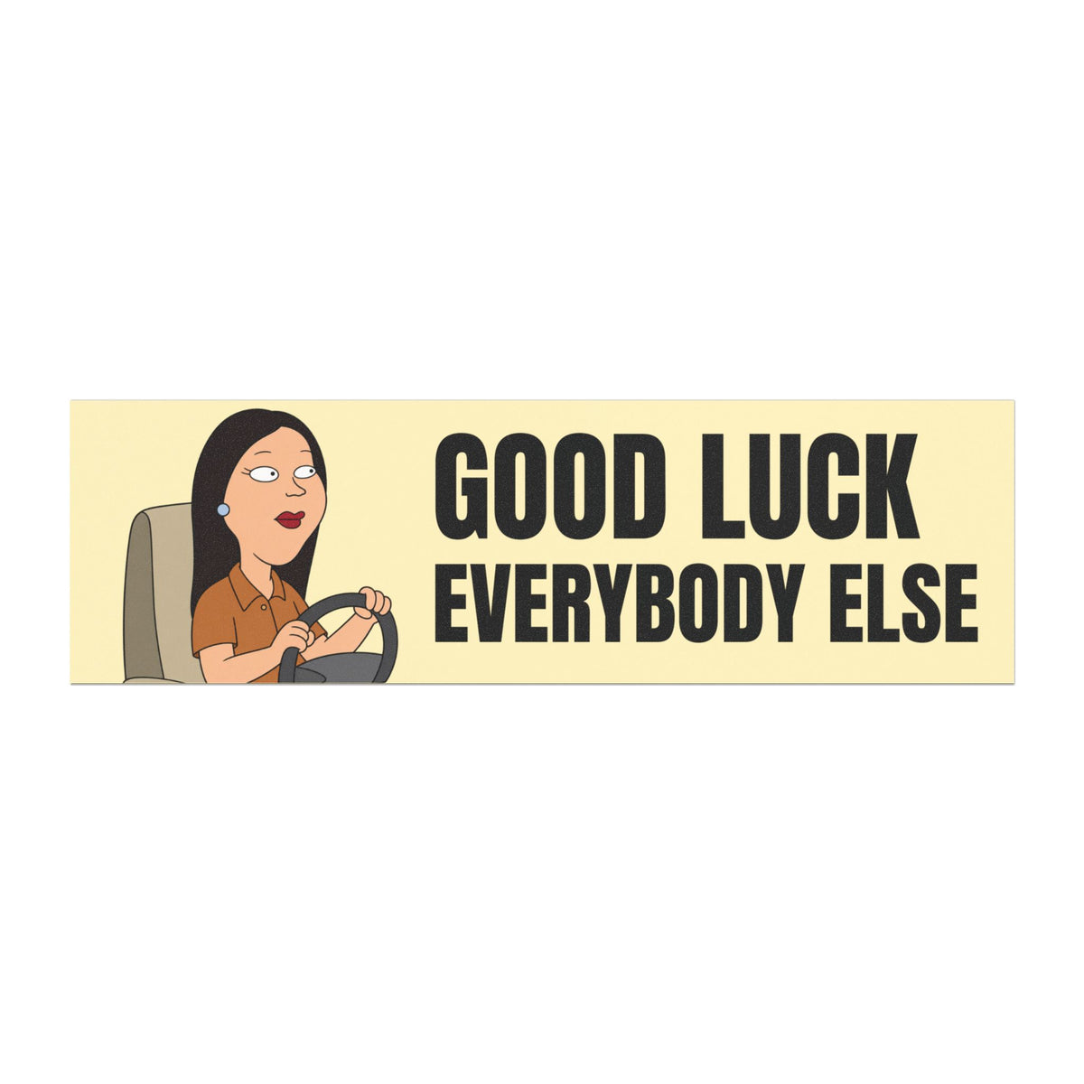 Good Luck Everybody Else Meme Car Magnet 10" x 3"