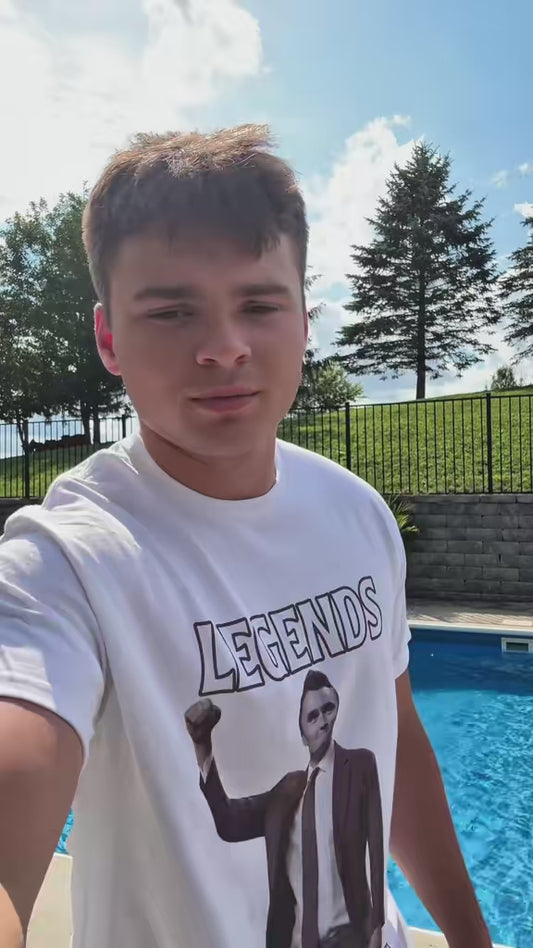Legends Never Die Charlie Kirk Unisex Heavy Cotton Tee