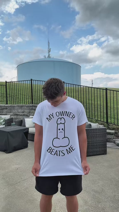 My Owner Beats Me Unisex Heavy Cotton Tee