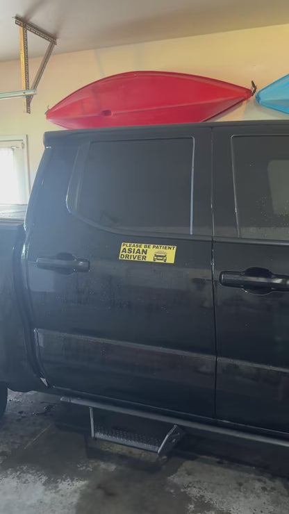 Please Be Patient Asian Driver 10" x 3" Car Magnet