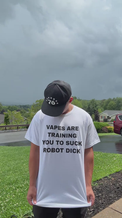 Vapes Are Training You To Suck Robot D*ck Unisex Heavy Cotton Tee