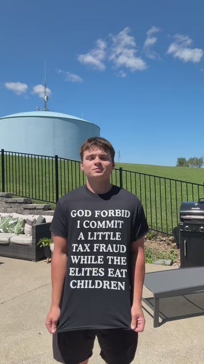 God Forbid I Commit a Little Tax Fraud Unisex Heavy Cotton Tee